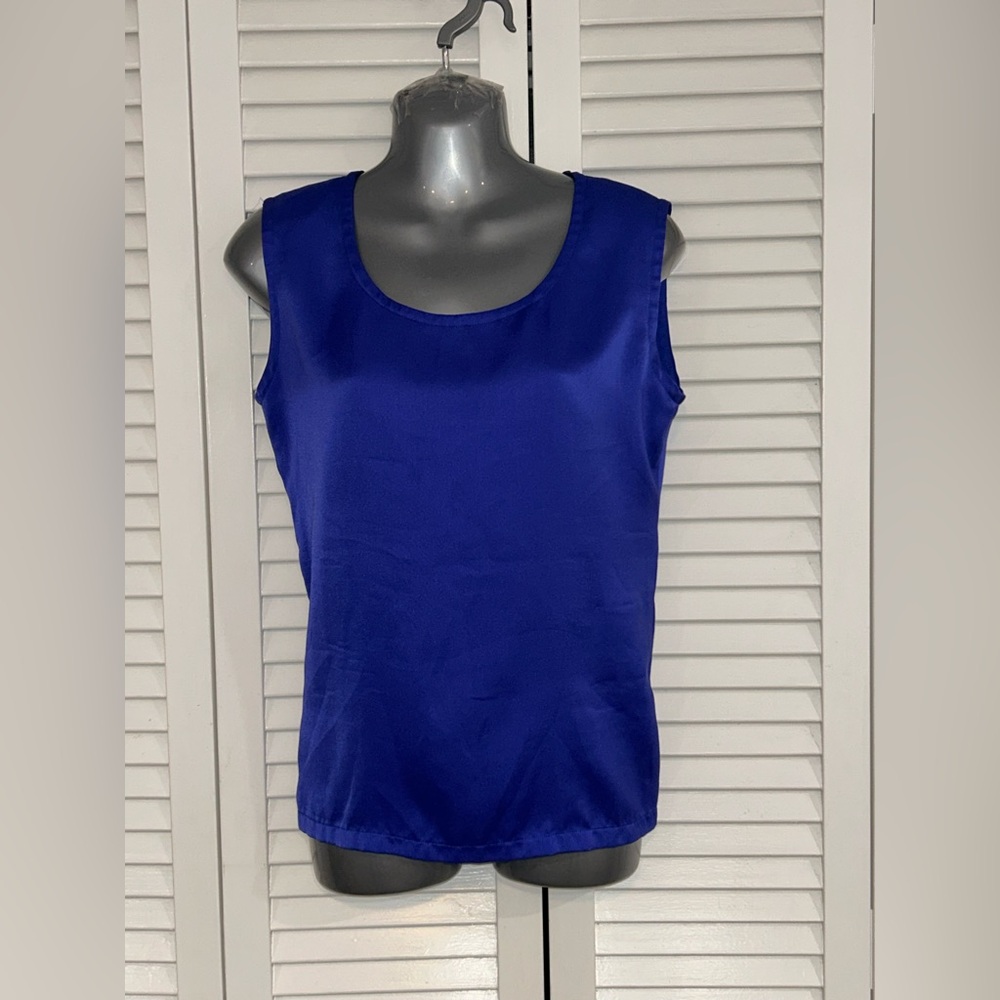 Givenchy vintage violet blue sleeveless top size 8